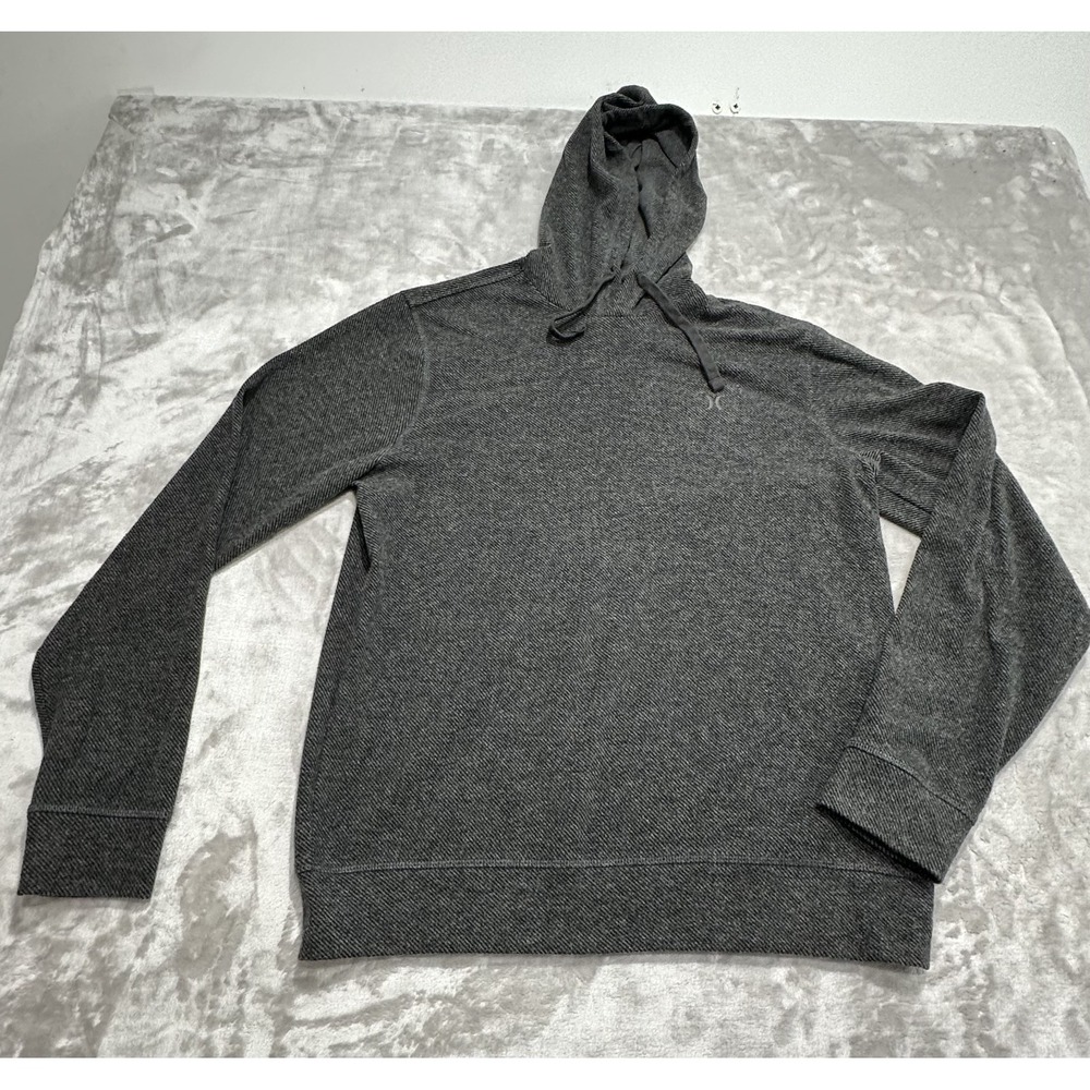 Hurley Hoodie Men's Size Small Gray Lightweight Long Sleeve Drawstring EUC
